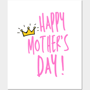 Happy mother's day - pink Posters and Art